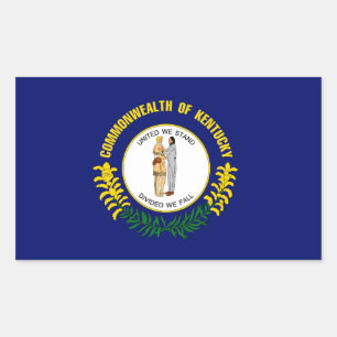 Sticker Rectangulaire Drapeau du Kentucky