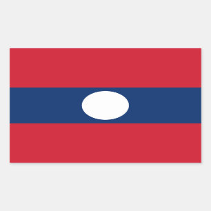 Sticker Rectangulaire Drapeau du Laos