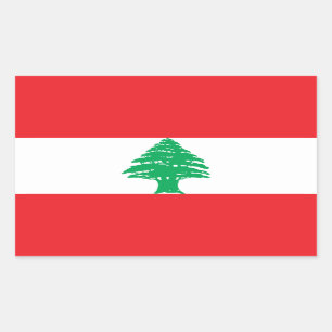 Sticker Rectangulaire Drapeau du Liban