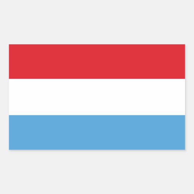 Sticker Rectangulaire Drapeau du Luxembourg (Devant)
