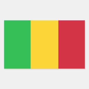 Sticker Rectangulaire Drapeau du Mali