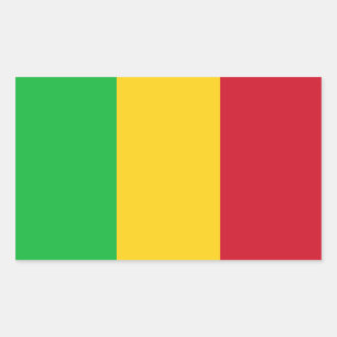 Sticker Rectangulaire Drapeau du Mali