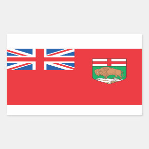 Sticker Rectangulaire Drapeau du Manitoba
