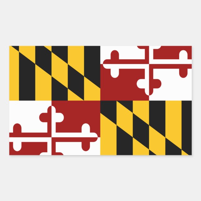 Sticker Rectangulaire Drapeau du Maryland (Devant)