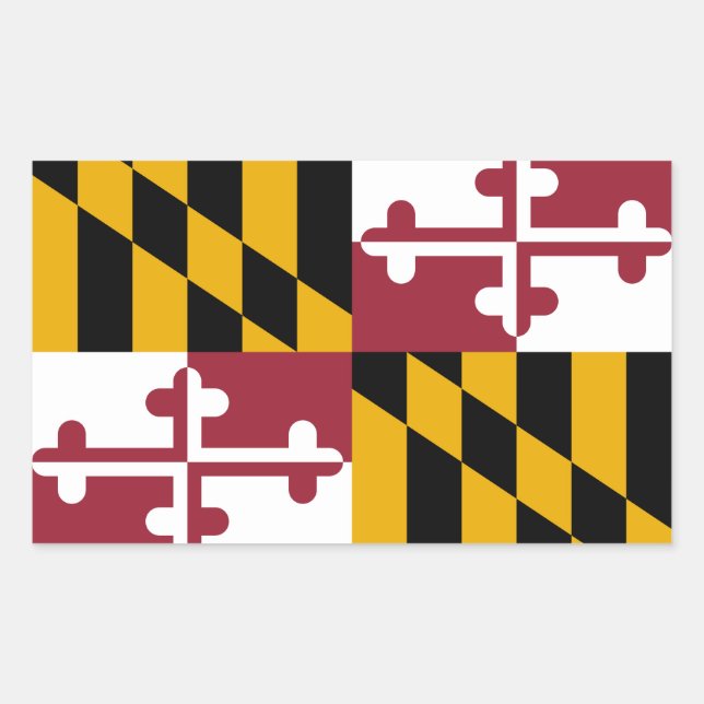 Sticker Rectangulaire Drapeau du Maryland (Devant)