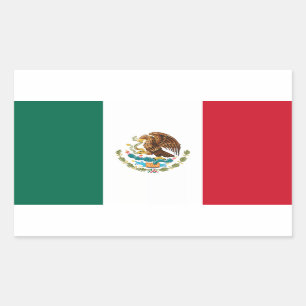 Sticker Rectangulaire Drapeau du Mexique