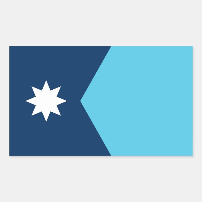 Sticker Rectangulaire Drapeau du Minnesota (Devant)