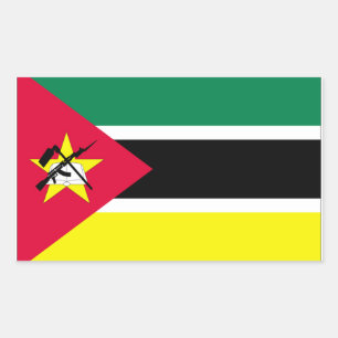 Sticker Rectangulaire Drapeau du Mozambique