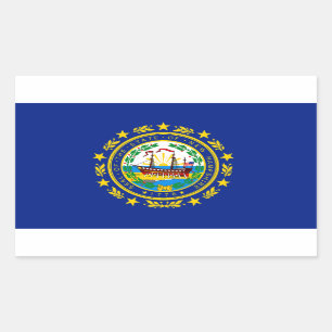 Sticker Rectangulaire Drapeau du New Hampshire