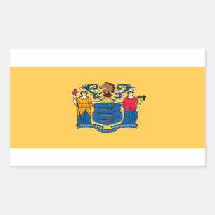 Sticker Rectangulaire Drapeau du New Jersey