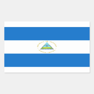 Sticker Rectangulaire Drapeau du Nicaragua