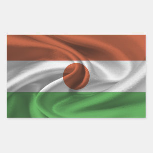 Sticker Rectangulaire Drapeau du Niger