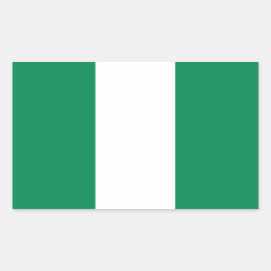 Sticker Rectangulaire Drapeau du Nigeria