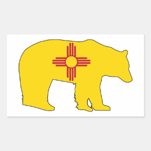Sticker Rectangulaire Drapeau du Nouveau-Mexique