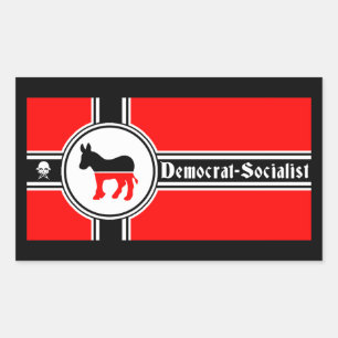 Sticker Rectangulaire Drapeau du Parti socialiste démocrate américain