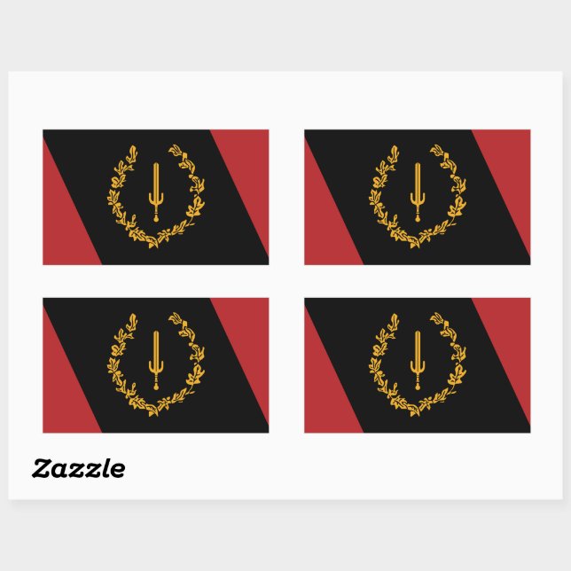 Sticker Rectangulaire Drapeau du patrimoine noir de l'Amérique (Feuille)