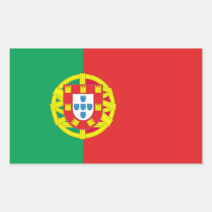Sticker Rectangulaire Drapeau du Portugal
