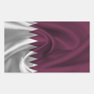 Sticker Rectangulaire Drapeau du Qatar