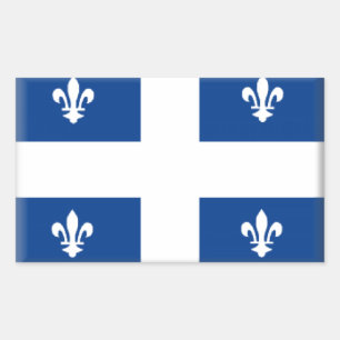Sticker Rectangulaire Drapeau du Québec (Canada)