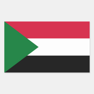 Sticker Rectangulaire Drapeau du Soudan