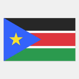 Sticker Rectangulaire Drapeau du Soudan du Sud