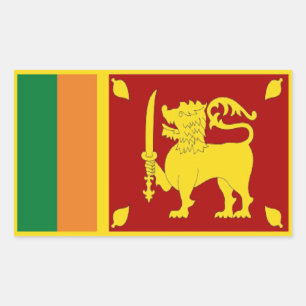 Sticker Rectangulaire Drapeau du Sri Lanka