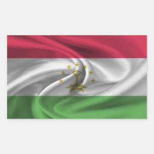 Sticker Rectangulaire Drapeau du Tadjikistan
