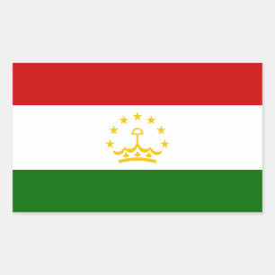 Sticker Rectangulaire Drapeau du Tadjikistan
