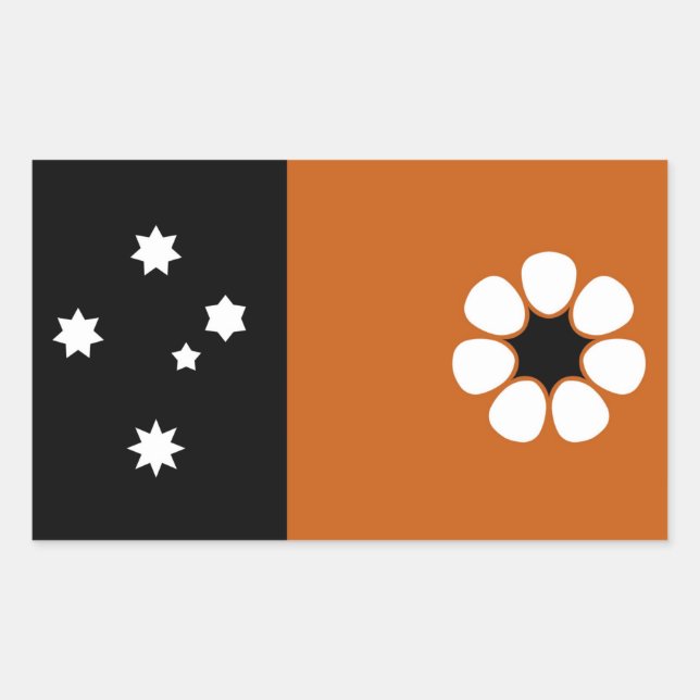 Sticker Rectangulaire Drapeau du Territoire du Nord (AUSTRALIE) (Devant)