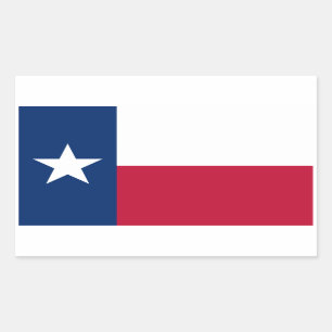 Sticker Rectangulaire Drapeau du Texas