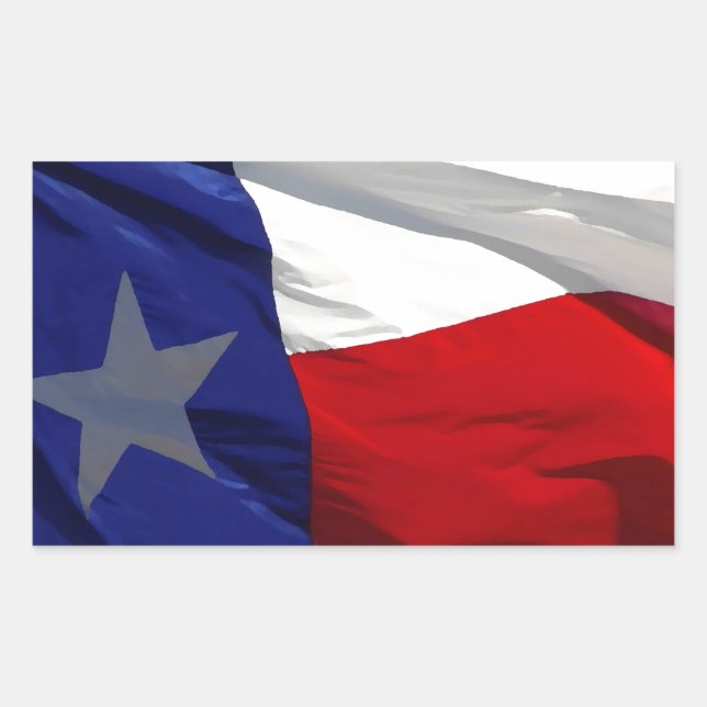 Sticker Rectangulaire Drapeau du Texas Pop Art (Devant)