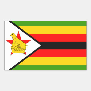 Sticker Rectangulaire Drapeau du Zimbabwe