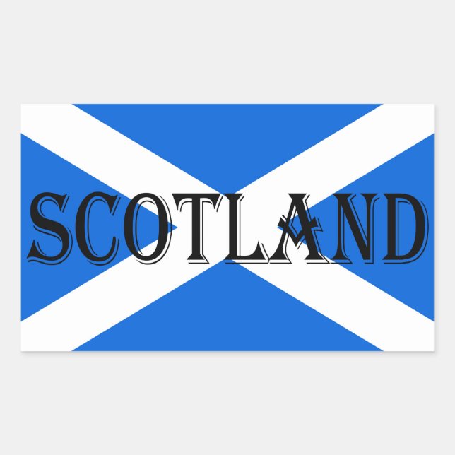 Sticker Rectangulaire Drapeau écossais Écosse (Devant)