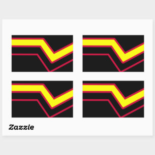 Sticker Rectangulaire Drapeau en caoutchouc / Fierté en latex