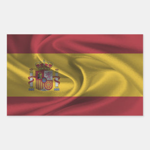 Sticker Rectangulaire Drapeau Espagne