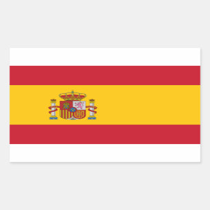 Sticker Rectangulaire Drapeau espagnol