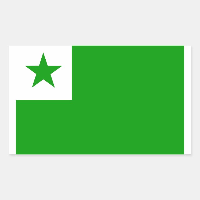 Sticker Rectangulaire Drapeau espéranto (Devant)