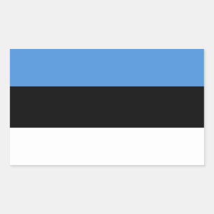 Sticker Rectangulaire Drapeau estonien/estonien
