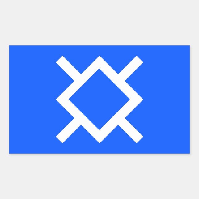 Sticker Rectangulaire Drapeau ethnique Cheyenne du Nord (Devant)
