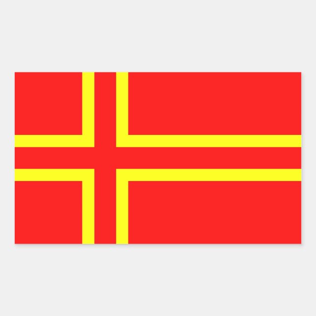 Sticker Rectangulaire Drapeau ethnique de Normandie (Devant)