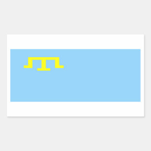 Sticker Rectangulaire Drapeau ethnique des Tatars de Crimée