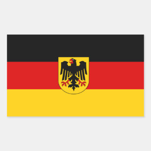 Sticker Rectangulaire Drapeau fédéral allemand