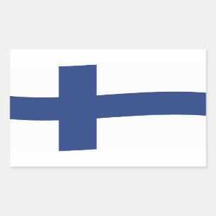Sticker Rectangulaire Drapeau finlandais