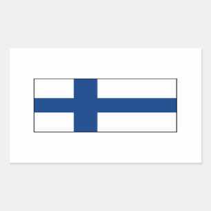 Sticker Rectangulaire Drapeau finlandais