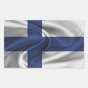 Sticker Rectangulaire Drapeau Finlande