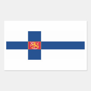 Sticker Rectangulaire Drapeau Finlande/Finlande/Finlande