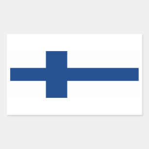 Sticker Rectangulaire Drapeau Finlande/Finlande/Finlande (civil)