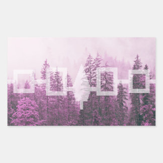 Sticker Rectangulaire Drapeau forestier bruyant de Haudenosaunee