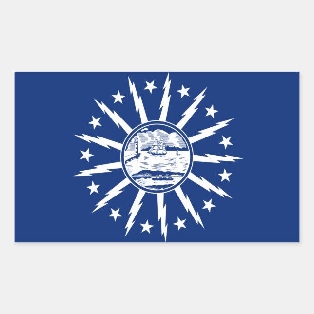 Sticker Rectangulaire Drapeau FOUR Buffalo (Devant)