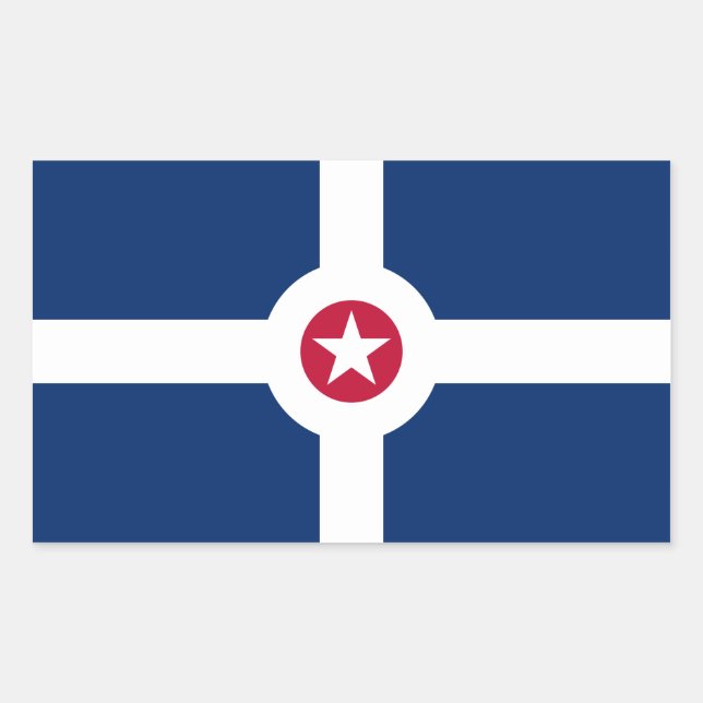 Sticker Rectangulaire Drapeau FOUR Indianapolis (Devant)